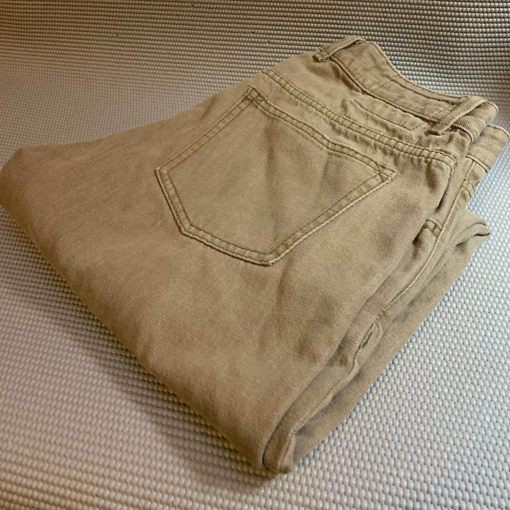 DKNY Leather pocket Jeans 33 Tan Button Fly